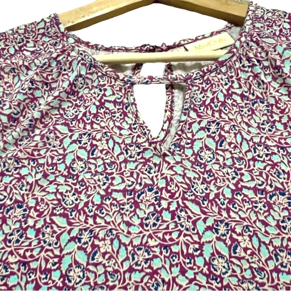 Modcloth Sleeveless Knit Top With Keyhole Accent Purple and Blue Size Small - Picture 5 of 7